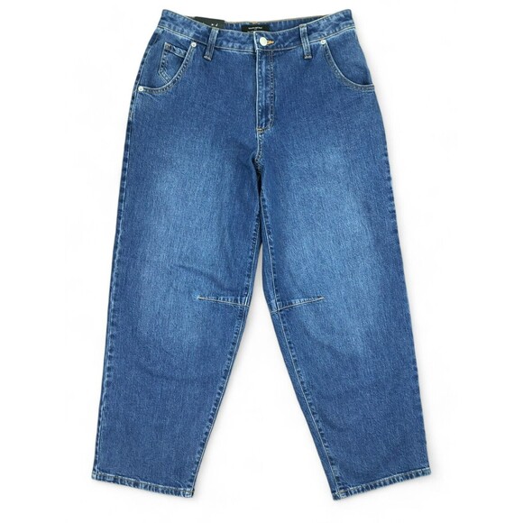 Banana Republic Barrel Jeans Womens sz 28 /6 Mid Rise Medium Wash Stretch NEW - Picture 15 of 16